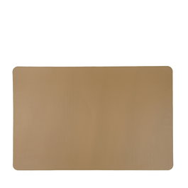 OYV Placemat Rectangular para Mesa, Piel Sintética, Color Beige, 43x30 cm (Set de 12)