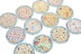 DKD Home Decor Posavasos de Dolomita con Diseño de Conchas, 12 Unidades