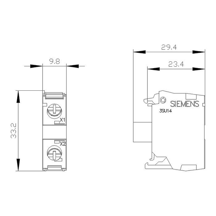 Siemens 3SU14011BB601AA0 Módulo LED Blanco AC/DC 24V