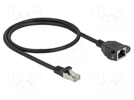 DeLOCK 90774 Cable de extensión de red Cat6a S/FTP 0,5 m Negro