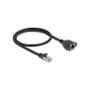 DeLOCK 90774 Cable de extensión de red Cat6a S/FTP RJ45 de 0,5 m Negro