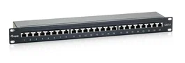 Equip 326424 Patch Panel de Red 24 Puertos Categoría 6 Apantallado (Cat6), Color Negro, Montaje en Bastidor 1U