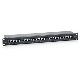 EQUIP Patch Panel de Red 24 Puertos RJ45 Cat6 19" FTP 1U Negro - 326424
