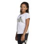 Camiseta de Manga Corta Infantil Adidas Glam Blanco S