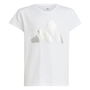 Camiseta de Manga Corta Infantil Adidas Glam Blanco S