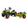 Falk Tractor de pedales Claas con remolque
