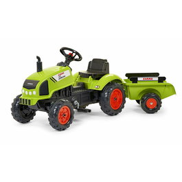 Falk Tractor de Pedales Claas Arion con Remolque para Niños de 2 a 5 Años