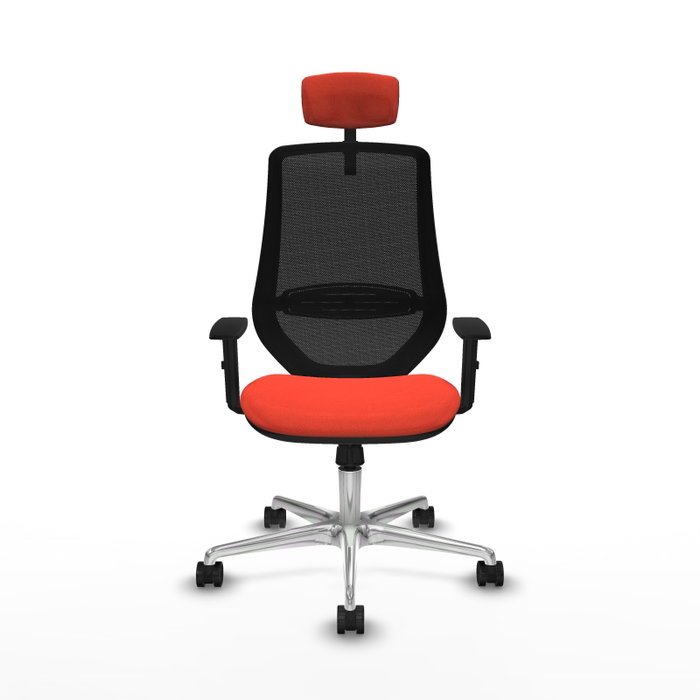 PIQUERAS Y CRESPO Silla de oficina Mardos con mecanismo Sincro, Naranja oscuro y Negro