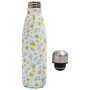 Home Deco Factory Termo Botella 500 Ml Take Away Acero Inoxidable Doble Pared Diseño Limones Mantiene Frío 18h Caliente 6h