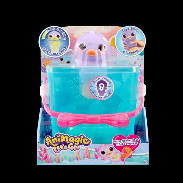 BIZAK Animagic Let's Glo Mama y Bebé Ornitorrinco