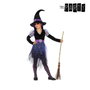 Disfraz de Bruja Infantil Violeta 5-6 Años - Vestido, Sombrero y Cinturón