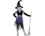 Disfraz Bruja Infantil Niña Halloween Violeta Vestido Sombrero Cinturón 5-6 Años Polyester