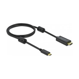 DeLOCK Cable Activo USB Type-C a HDMI DP Alt Mode 4K 60 Hz 1 m Negro con Chip Parade PS176, 1080p/2160p, 3D, HDCP 1.3
