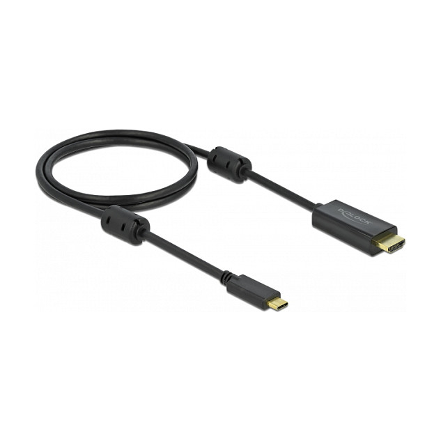 DeLOCK Cable Activo USB Type-C a HDMI 4K 60 Hz 1 m (85969) de color negro DeLOCK Cable Activo USB Type-C a HDMI 4K 60 Hz 1 m (85969) de color negro