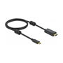 DeLOCK Cable Activo USB Type-C a HDMI 4K 60 Hz 1 m (85969) de color negro