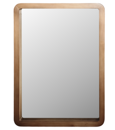 DKD Home Decor Espejo de Paulownia Natural 70x3x100 cm con Canto Redondeado