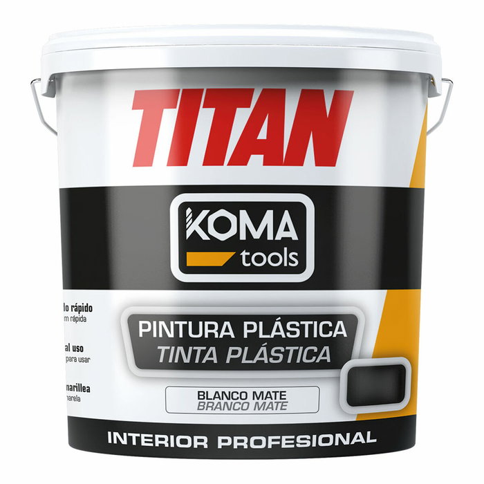 Koma Tools Pintura plástica vinílica interior blanco mate 5 kg Koma Tools Pintura plástica vinílica interior blanco mate 5 kg