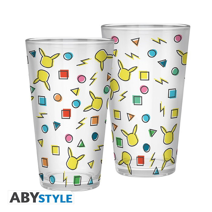 Abystyle Vaso Pokemon Pikachu Pattern 400 mL (Set de 2 Vasos)