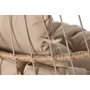 DKD Home Decor Sillón Colgante Terraza y Jardín Ratán Sintético/Aluminio Marrón Claro/Oscuro con Cojines Plegable Doble 61 x 117 x 130 cm