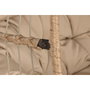 DKD Home Decor Sillón Colgante Terraza y Jardín Ratán Sintético/Aluminio Marrón Claro/Oscuro con Cojines Plegable Doble 61 x 117 x 130 cm