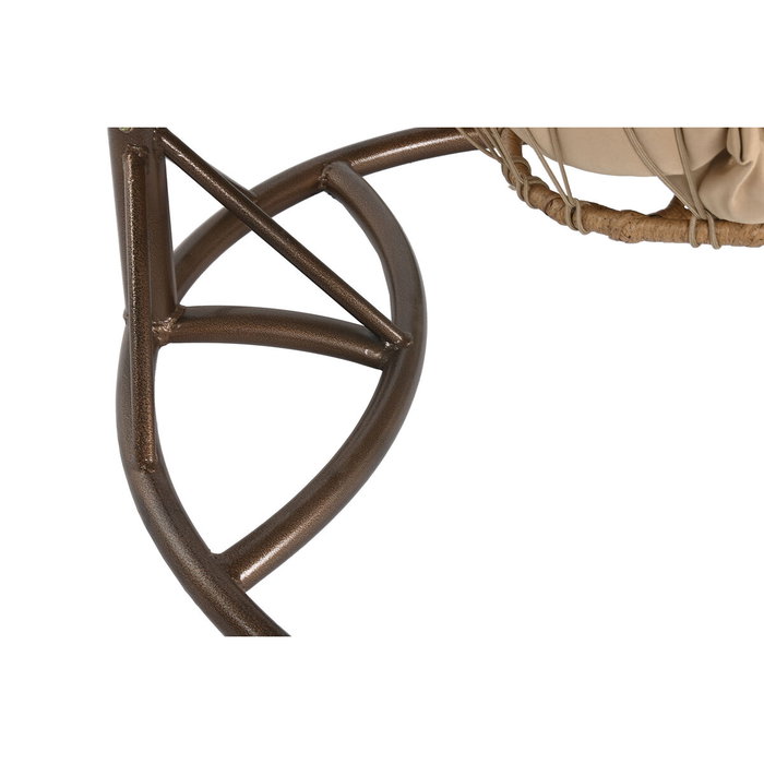 DKD Home Decor Sillón Colgante Terraza y Jardín Ratán Sintético/Aluminio Marrón Claro/Oscuro con Cojines Plegable Doble 61 x 117 x 130 cm DKD Home Decor Sillón Colgante Terraza y Jardín Ratán Sintético/Aluminio Marrón Claro/Oscuro con Cojines Plegable Doble 61 x 117 x 130 cm