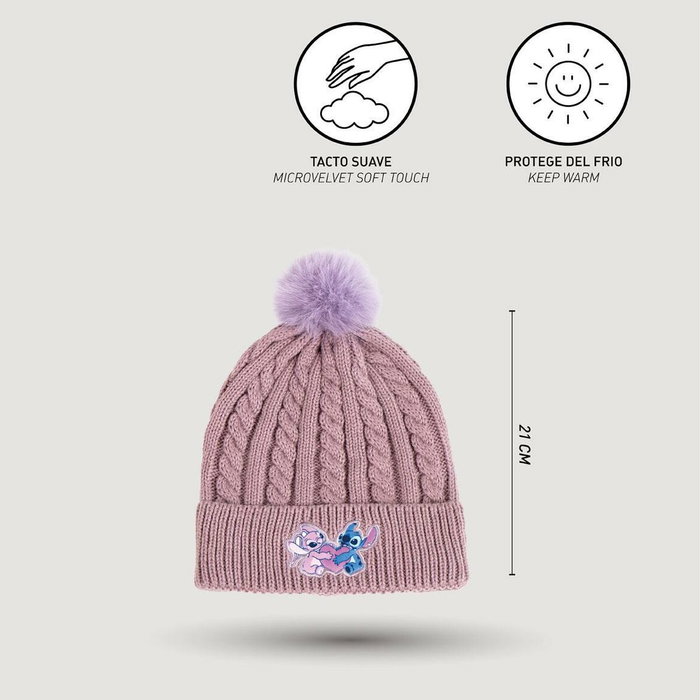 Cerdá Conjunto de Gorro y Guantes Stitch Disney, Púrpura Cerdá Conjunto de Gorro y Guantes Stitch Disney, Púrpura