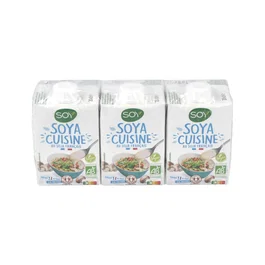 SOY Crema De Soja Cuisine Para Cocinar 3Uds. Bio