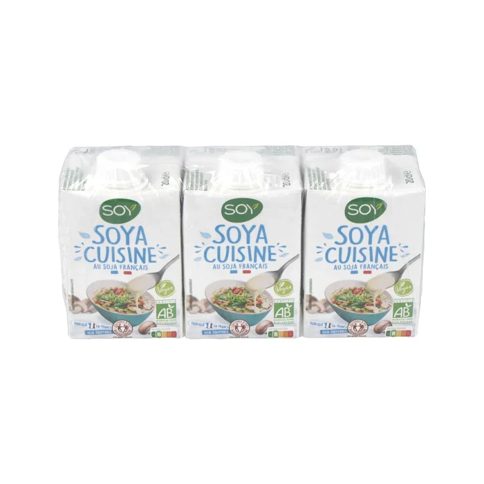 SOY Crema De Soja Cuisine Para Cocinar 3Uds. Bio