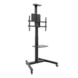 Tooq Soporte de Suelo COMETA FS1184M-B con Ruedas y Rotación 90° para Pantallas 37-70 pulgadas