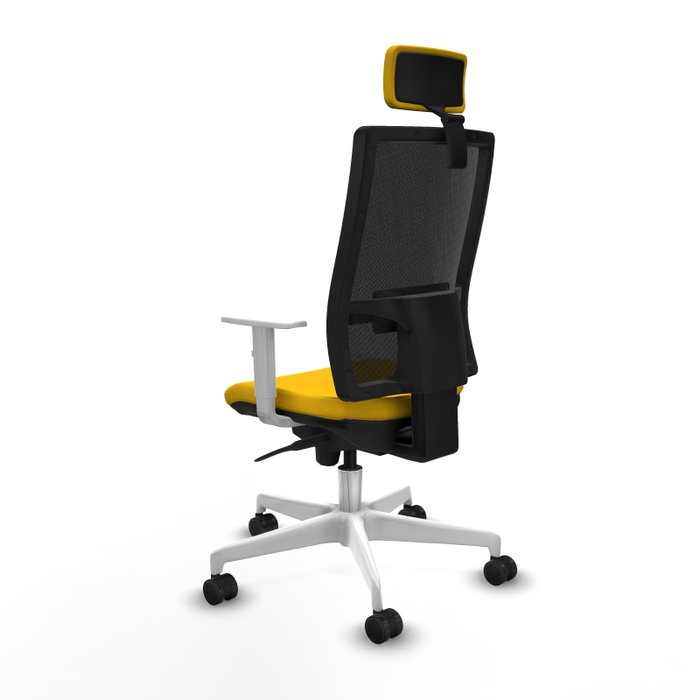 PIQUERAS Y CRESPO Silla de oficina Horna con mecanismo Sincro, Amarillo y Negro PIQUERAS Y CRESPO Silla de oficina Horna con mecanismo Sincro, Amarillo y Negro