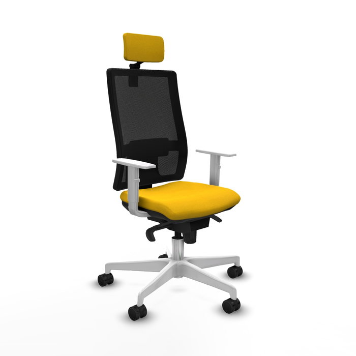 PIQUERAS Y CRESPO Silla de oficina Horna con mecanismo Sincro, Amarillo y Negro PIQUERAS Y CRESPO Silla de oficina Horna con mecanismo Sincro, Amarillo y Negro