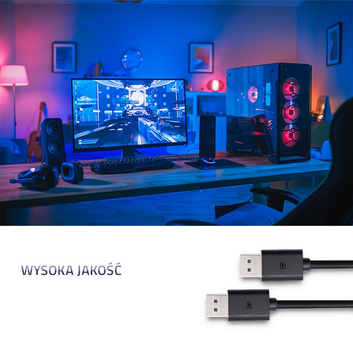 Qoltec Cable DisplayPort v1.2 macho de 1,8 m