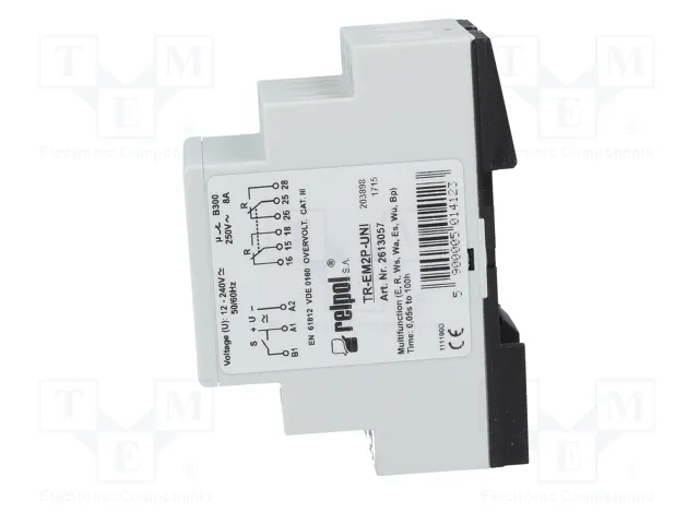 RELPOL Relé de tiempo TR-E TR-EM2P-UNI DPDT 250VAC/8A