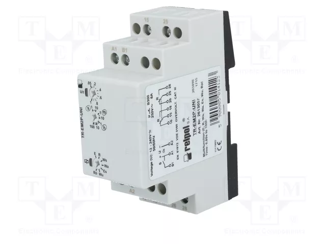 RELPOL Relé de tiempo TR-E TR-EM2P-UNI DPDT 250VAC/8A