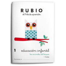 RUBIO Cuaderno A5 Educación Infantil Nº 1 - Animales del Bosque (+3 años)