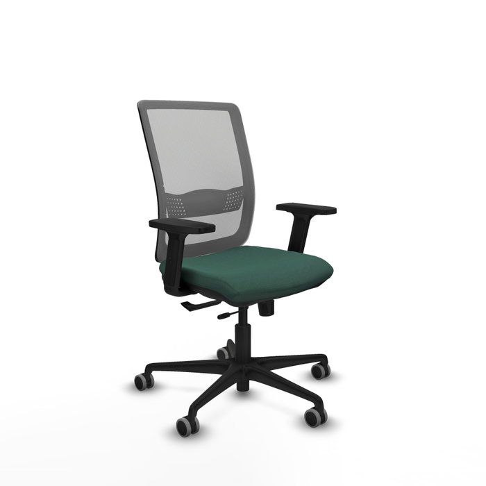 PIQUERAS Y CRESPO Silla de oficina Haches con mecanismo Sincro/Traslack, Verde botella y Gris PIQUERAS Y CRESPO Silla de oficina Haches con mecanismo Sincro/Traslack, Verde botella y Gris