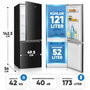 Bomann KG 7359 Frigorífico combi acero inoxidable negro