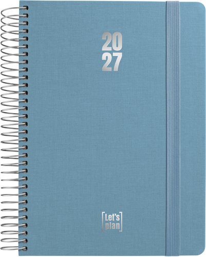 GRAFOPLAS Agenda Anual 2027 Fancy Espiral Tapa Extradura con Goma A5 Azul GRAFOPLAS Agenda Anual 2027 Fancy Espiral Tapa Extradura con Goma A5 Azul