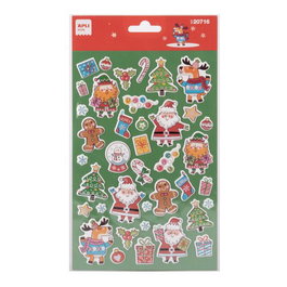 APLI Set de 5 pegatinas Navidad Xmas