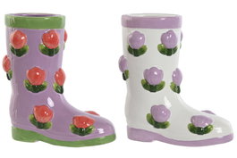 DKD Home Decor Macetero Dolomite Botas Tulipán Surtido de 2 unidades