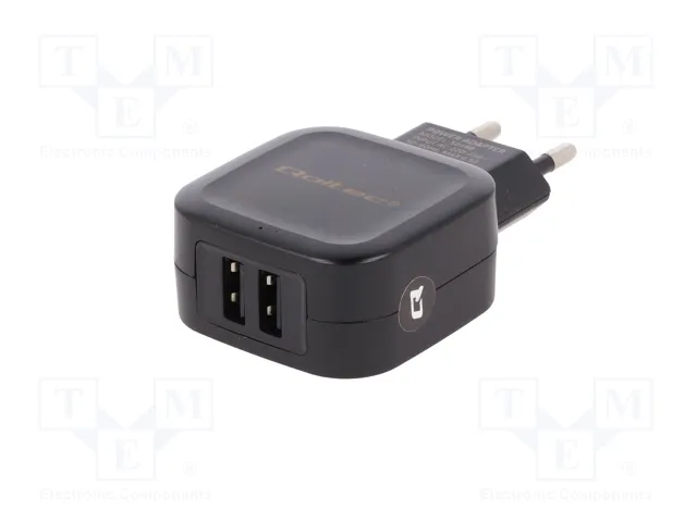 QOLTEC Cargador de Red 17W con Doble Puerto USB