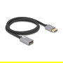DeLOCK 81079 Cable Extensión DisplayPort 1 m Gris Metálico Macho-Hembra 8K@60Hz/4K@240Hz, DP 1.4, HBR3, DSC, HDCP 2.3, 32.4 Gbps