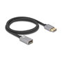 DeLOCK Cable de extensión DisplayPort 8K 60 Hz 1 m Gris Metal