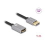 DeLOCK Cable de extensión DisplayPort 8K 60 Hz 1 m Gris Metal