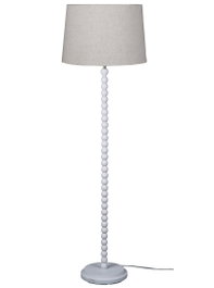 DKD Home Decor Lámpara de Pie de Metal y Mango Blanco