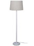 DKD Home Decor Lámpara de Pie de Metal y Mango Blanco