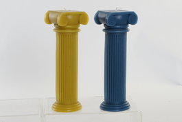DKD Home Decor Velas de Cera de Parafina Surtidas Amarillo y Azul