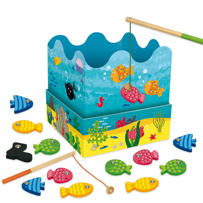 Goula Juego de la Pesca Magnético de Madera Goula Juego de la Pesca Magnético de Madera