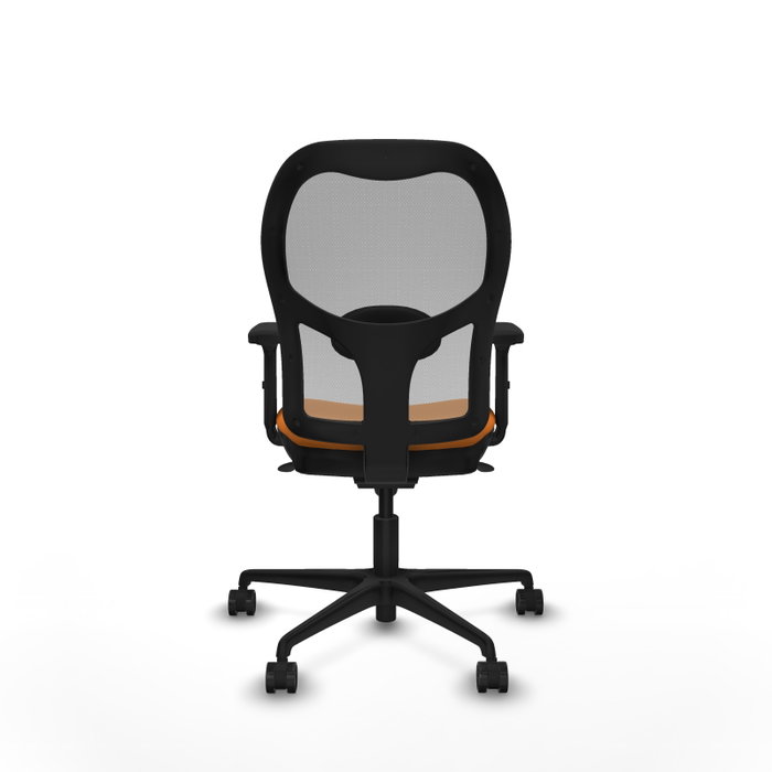 PIQUERAS Y CRESPO Silla de oficina Jorquera con mecanismo Sincro, Naranja y Gris