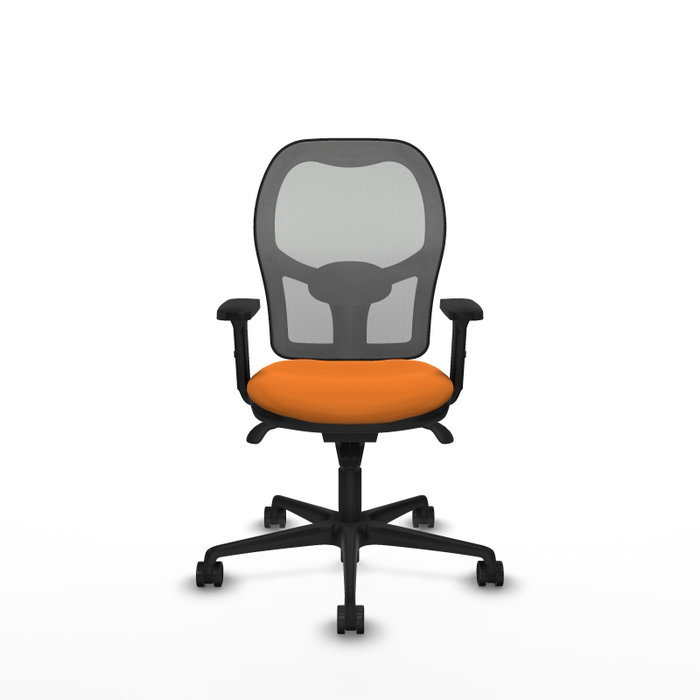 PIQUERAS Y CRESPO Silla de oficina Jorquera con mecanismo Sincro, Naranja y Gris